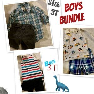 Three sets of Size 3T Shirt Sets